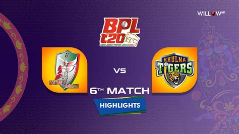 Fortune Barishal vs Khulna Tigers, 6th Match .